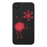 Negro malvado del insecto de la flor Case-Mate iPhone 4 carcasa