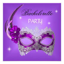 Negro púrpura de la máscara del fiesta de Bachelor Anuncios Personalizados