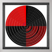 Negro rojo de n - Chakra vivo asusta el mal de ojo Posters