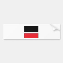 negro rojo etiqueta de parachoque