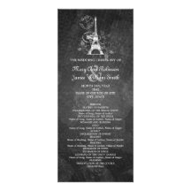 Negro romántico de París del programa elegante del Comunicado