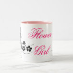 Negro rosado del florista tazas