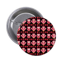 Negro rosado lindo bonito del modelo de los búhos  pins