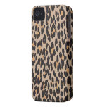 Negro salvaje de Brown del leopardo de la piel de  iPhone 4 Funda