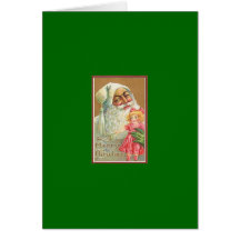 Negro Santa del ~ de la tarjeta de Navidad del vin