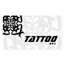 Negro tribal de la tarjeta de visita del tatuaje