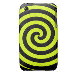 Negro y amarillo toco el caso iPhone 3 Case-Mate protector