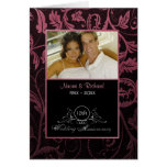Negro y aniversario de boda del damasco de la fram felicitaciones