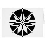 Negro y blanco camiseta de la estrella de 7 puntos tarjetas