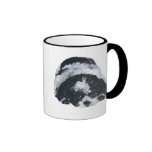 Negro y blanco de Shih Tzu Tazas