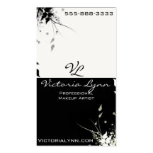 negro y blanco tarjeta de visita