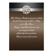 Negro y invitación del aniversario de boda de la p