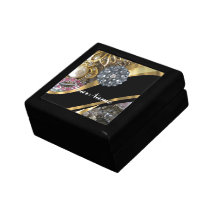 Negro y oro bling cajas de regalo
