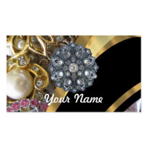 Negro y oro bling plantilla de tarjeta de negocio
