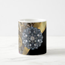 Negro y oro bling taza de café