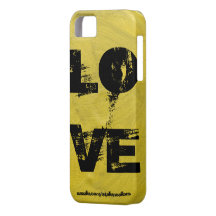Negro y oro de Iphone del amor iPhone 5 Case-Mate Cárcasa