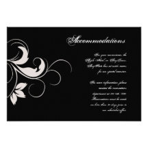 Negro y parte movible del boda de la caída de las  comunicado personalizado