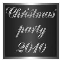 Negro y plata del navidad de la invitación