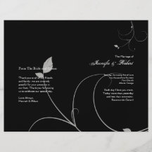Negro y programa del boda de la caída de las hojas tarjetas informativas