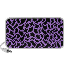 Negro y púrpura gráficos abstractos del modelo iPod altavoz
