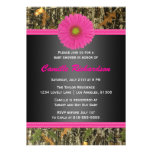 Negro y rosa, Camo, invitación de la fiesta de bie