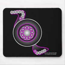 Negro y rosa Mousepad abstracto Tapetes De Ratones