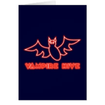 Neonreklame neon sign Vampire Hive Karte