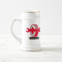 Neumático con la llave de llave inglesa retra tazas