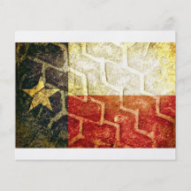 Neumático del fango de la bandera de Tejas Tarjetón