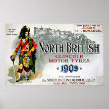 Neumáticos británicos del norte del motor del rema poster