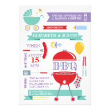Neutral del bebé - invitación moderna de la ducha 
