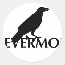 Nevermore 2 runder sticker