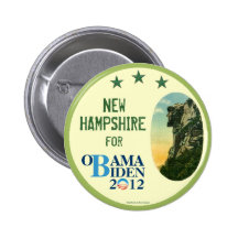 New Hampshire para el viejo hombre de OBAMA BIDEN  Pins