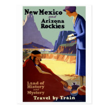 New México y viaje del vintage de Arizona Rockies Postal
