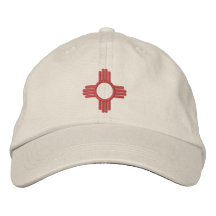 New México Zia Gorras Bordadas