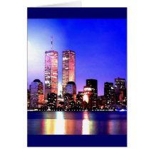 New York City en la noche Felicitacion