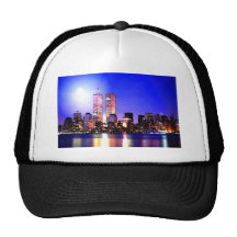 New York City en la noche Gorras