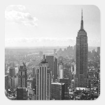 New York City negro y blanco Colcomania Cuadrada