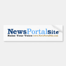 NewsPortalSite: Aumente su voz Pegatina De Parachoque