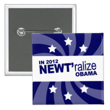 Newt Gingrich 2012 Pins