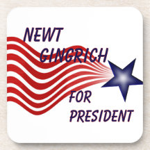 Newt Gingrich para el presidente estrella fugaz Posavasos
