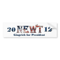 Newt Gingrich para presidente Bumpersticker 2012 pegatinas de parachoque