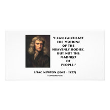 Newton calcula la locura de los movimientos de la  tarjeta personal con foto