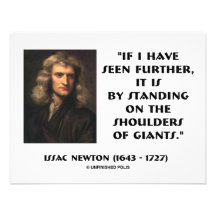 Newton que se coloca en los hombros de Giants Invitacion Personal