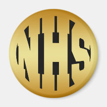 NHS - INICIALES DE LA HIGH SCHOOL SECUNDARIA EN TE IMÁN DE FRIGORIFICO
