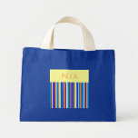 Nia raya el tote personalizado azul bolsas de mano