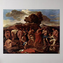 Nicolás Poussin - bautismo Poster