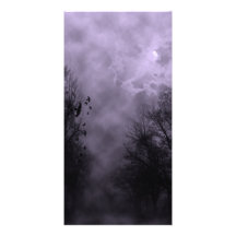 Niebla frecuentada de la púrpura del cielo tarjetas personales con fotos