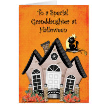 Nieta de Halloween Tarjeta