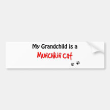 Nieto del gato de Munchkin Pegatina De Parachoque